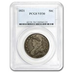 1821 Bust Half Dollar VF-30 PCGS