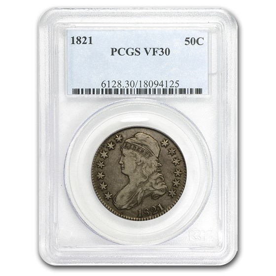 1821 Bust Half Dollar VF-30 PCGS 1821 Bust Half Dollar VF-30 PCGS