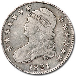 1821 Bust Half Dollar VG 1821 Bust Half Dollar VG