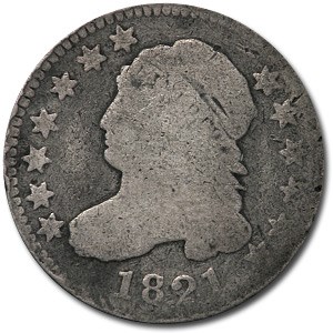 1821 Capped Bust Dime Large Date AG