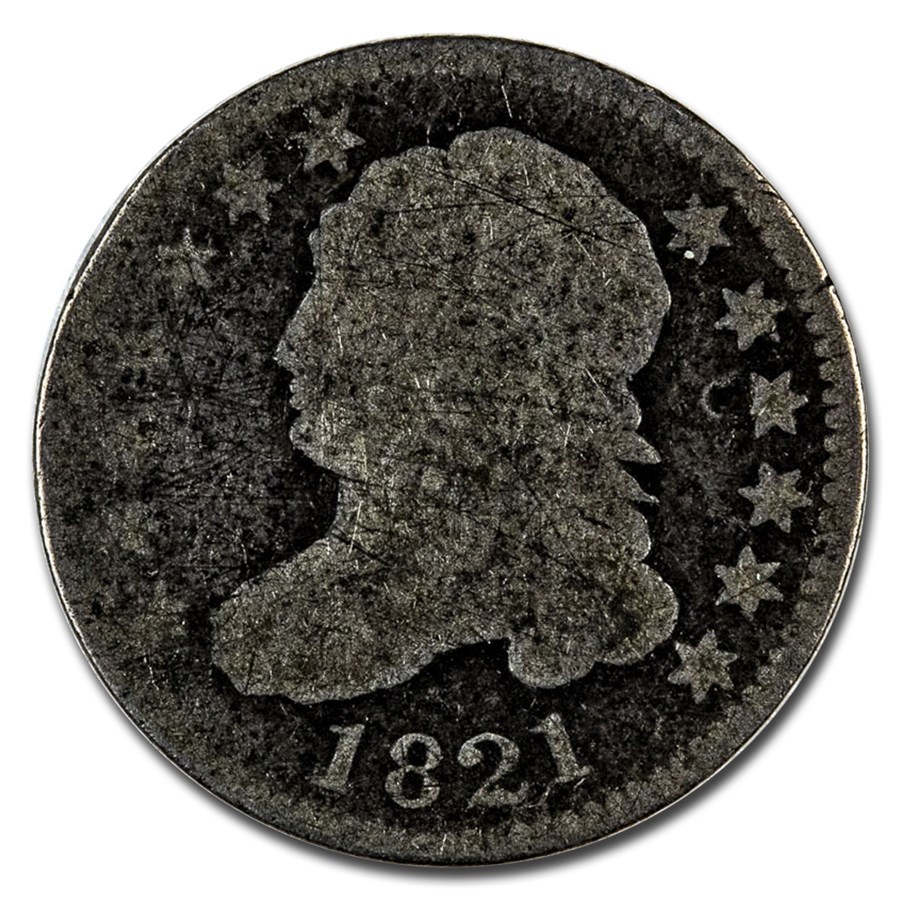 1821 Capped Bust Dime Large Date Good