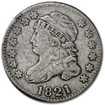 1821 Capped Bust Dime Large Date VF