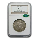 1821 Capped Bust Half Dollar MS-63 NGC CAC
