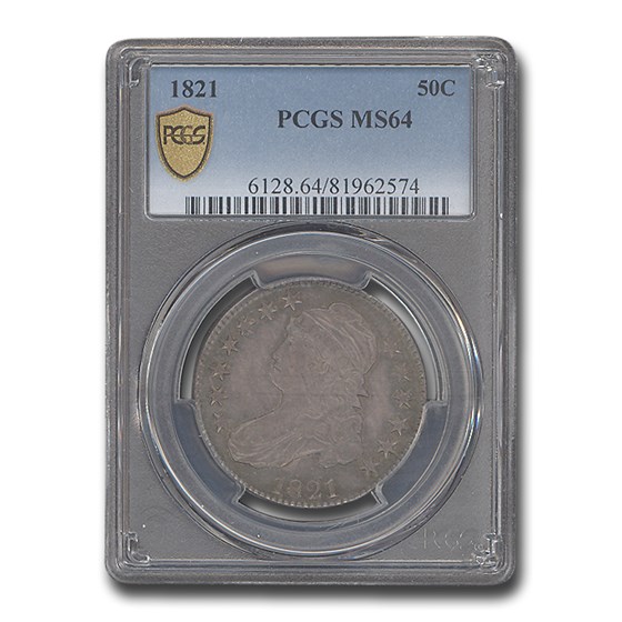 1821 Capped Bust Half Dollar MS-64 PCGS 1821 Capped Bust Half Dollar MS-64 PCGS