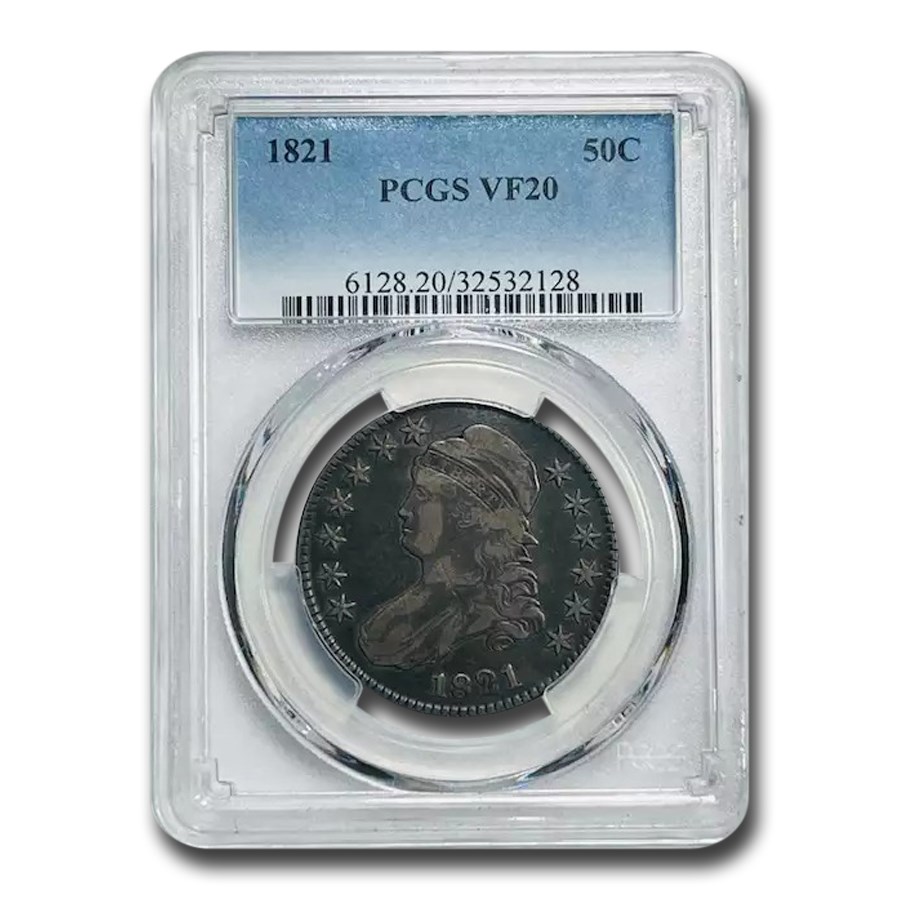 1821 Capped Bust Half Dollar VF-20 PCGS