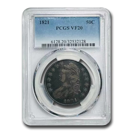 1821 Capped Bust Half Dollar VF-20 PCGS 1821 Capped Bust Half Dollar VF-20 PCGS