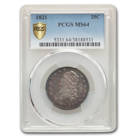 1821 Capped Bust Quarter MS-64 PCGS 1821 Capped Bust Quarter MS-64 PCGS