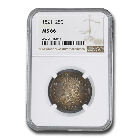 1821 Capped Bust Quarter MS-66 NGC