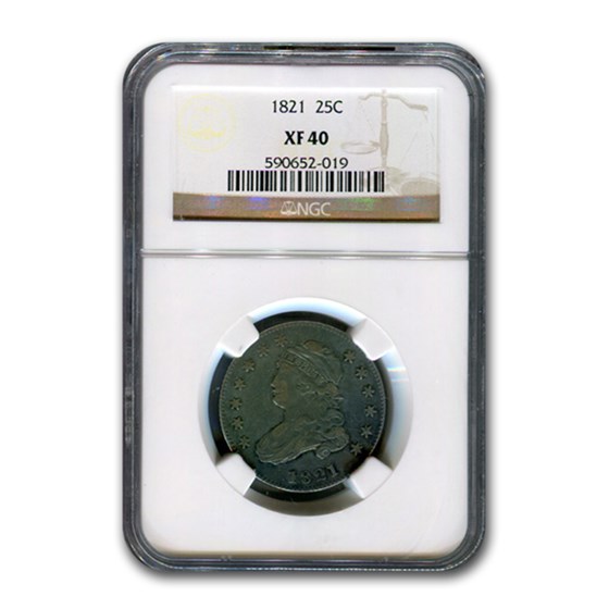 1821 Capped Bust Quarter XF-40 NGC 1821 Capped Bust Quarter XF-40 NGC
