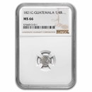 1821-G Guatemala Silver 1/4 Real Ferdinand VII MS-66 NGC 1821-G Guatemala Silver 1/4 Real Ferdinand VII MS-66 NGC
