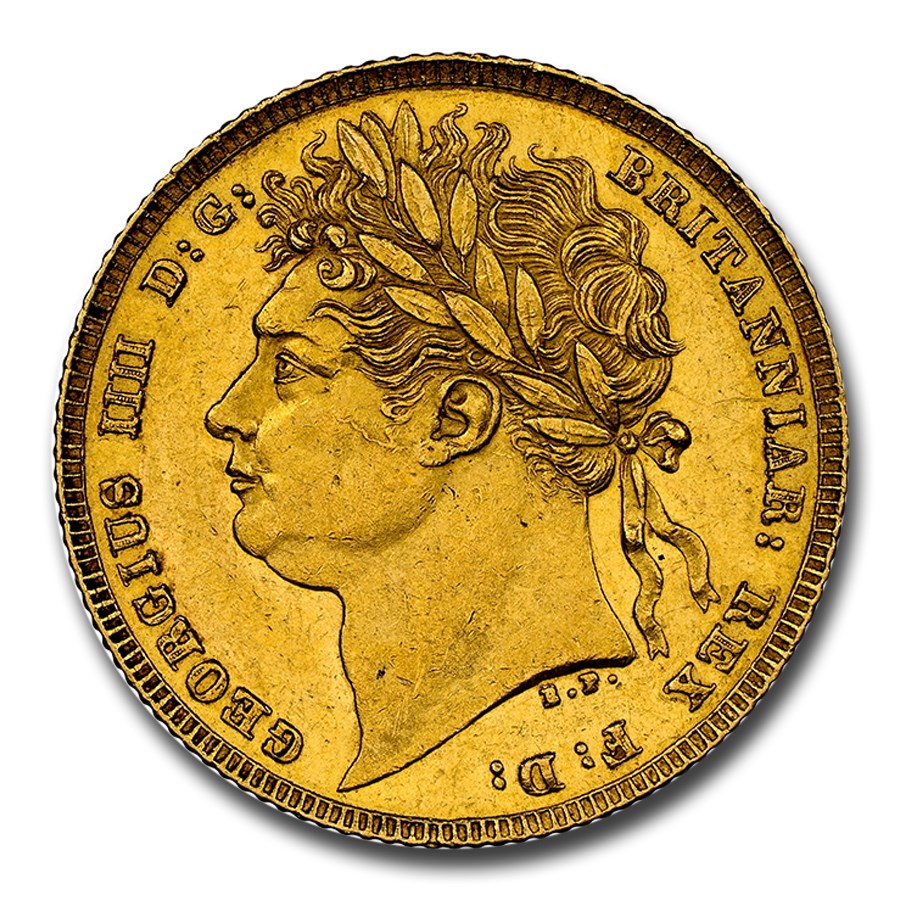 1821 Great Britain Gold Sovereign George IV MS-61 NGC