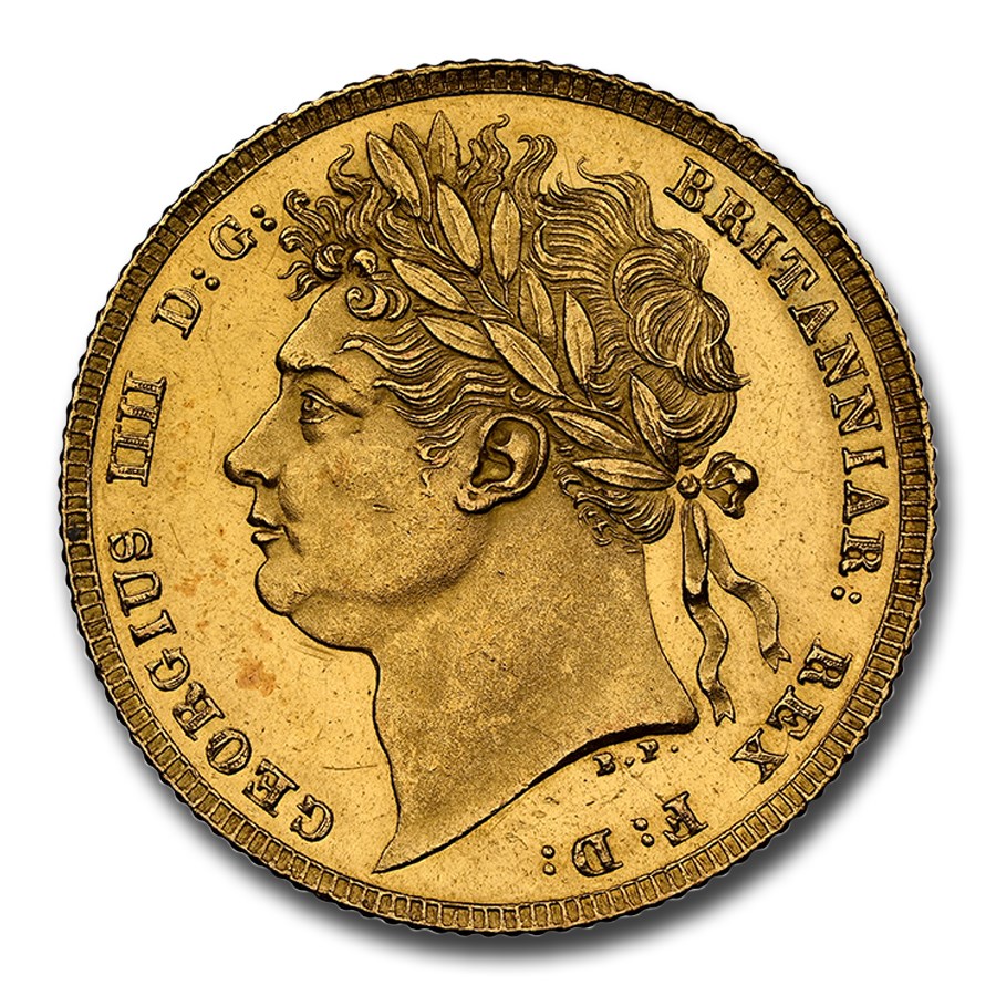 1821 Great Britain Gold Sovereign George IV MS-62 NGC