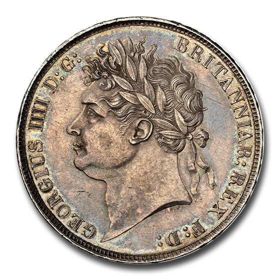 1821 Great Britain Silver Crown George IV MS-61 NGC 1821 Great Britain Silver Crown George IV MS-61 NGC