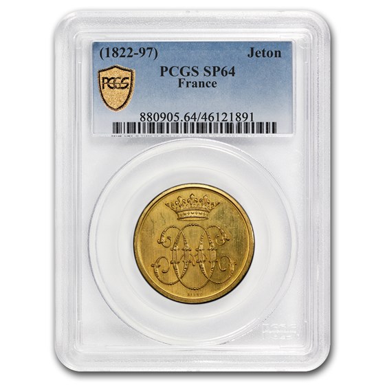 (1822-97) France Gold Jeton of 3 Ducats MS-64 PCGS (1822-97) France Gold Jeton of 3 Ducats MS-64 PCGS