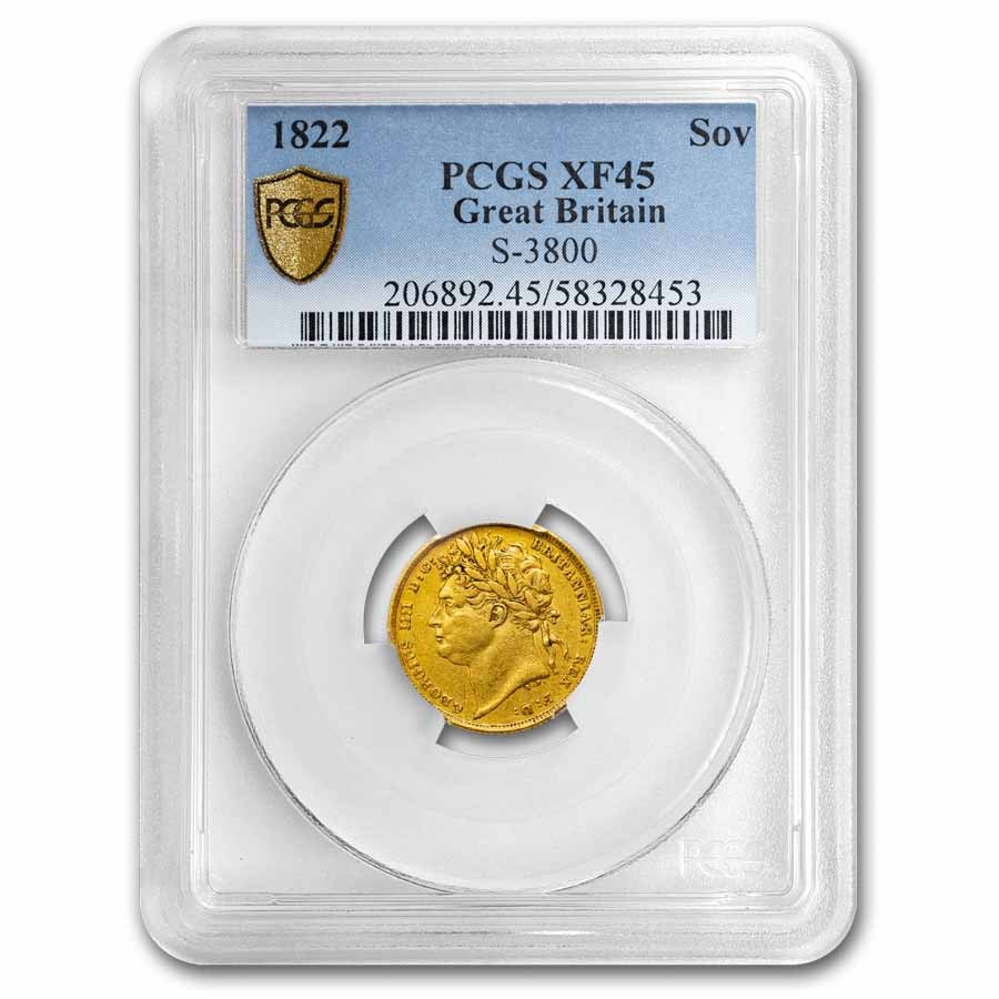 Buy 1822 British Gold Sovereign George IV XF-45 PCGS | APMEX