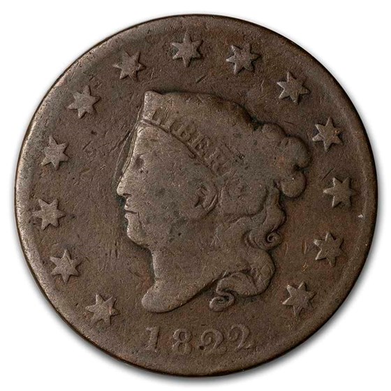 1822 Large Cent Good 1822 Large Cent Good