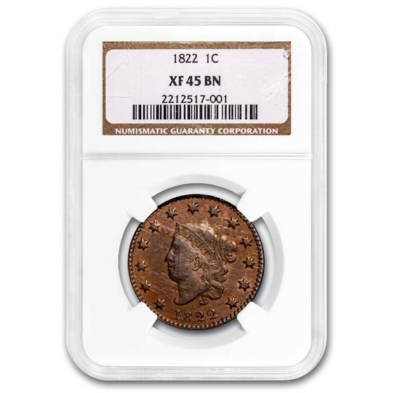 1822 Large Cent XF-45 NGC (BN) 1822 Large Cent XF-45 NGC (BN)