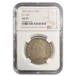 1823 Capped Bust Half Dollar AU-55 NGC (Ugly 3, O-110a)