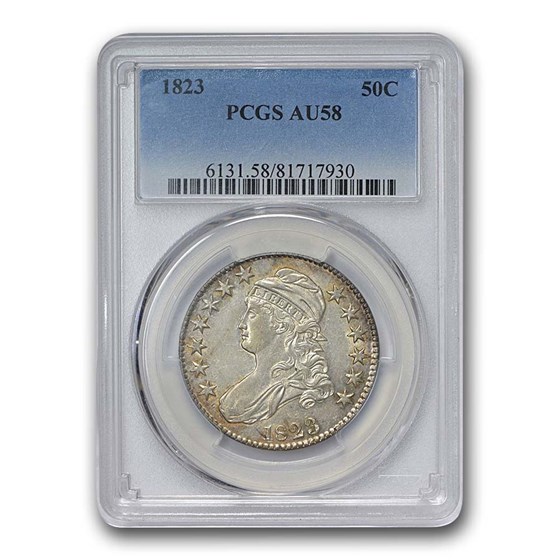 1823 Capped Bust Half Dollar AU-58 PCGS 1823 Capped Bust Half Dollar AU-58 PCGS