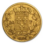 1824-1830 France Gold 20 Francs Charles X (Avg Circ)