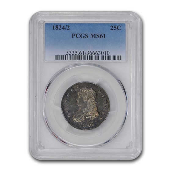 1824/2 Draped Bust Quarter MS-61 PCGS 1824/2 Draped Bust Quarter MS-61 PCGS