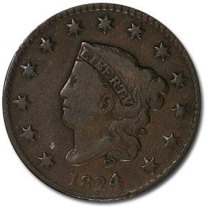 1824/2 Large Cent Fine-15 1824/2 Large Cent Fine-15