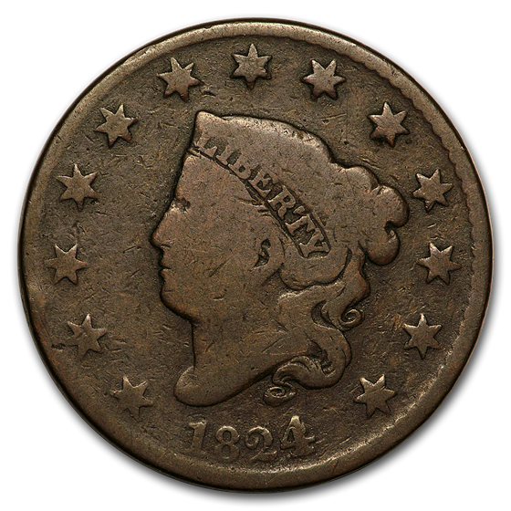 1824/2 Large Cent Good 1824/2 Large Cent Good