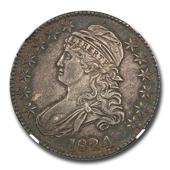 1824 Capped Bust Half Dollar AU-55 NGC
