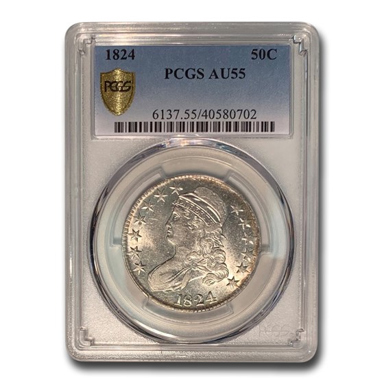 Buy 1824 Capped Bust Half Dollar AU55 PCGS APMEX