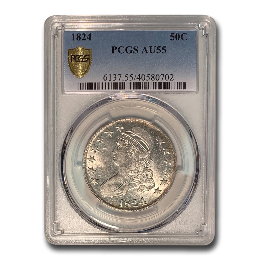 Buy 1824 Capped Bust Half Dollar AU55 PCGS APMEX