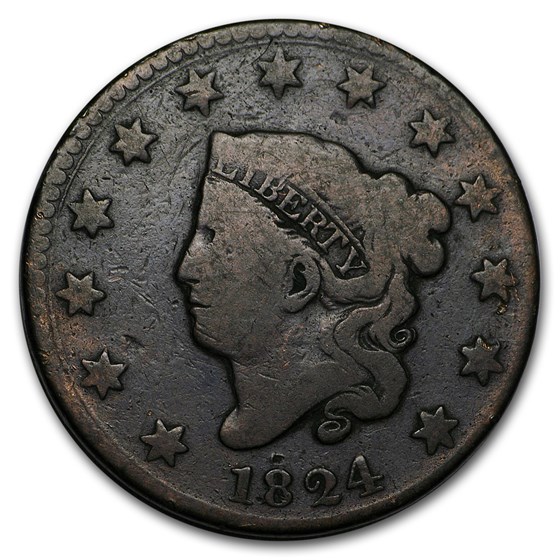 1824 Large Cent Good 1824 Large Cent Good