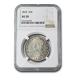 1825 Bust Half Dollar AU-58 NGC