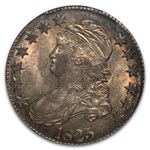 1825 Bust Half Dollar AU-58+ PCGS