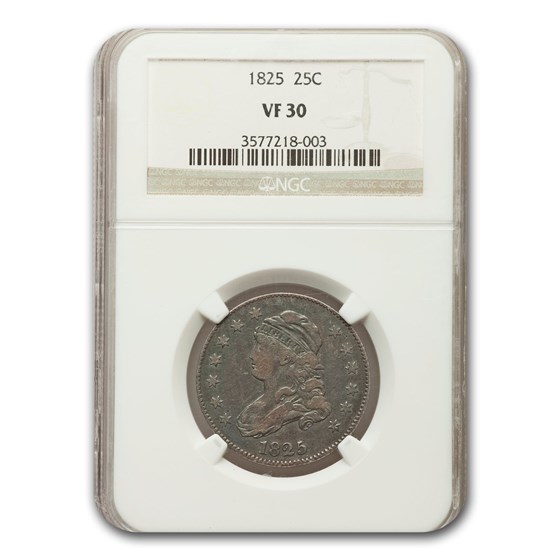 1825 Capped Bust Quarter VF-30 NGC 1825 Capped Bust Quarter VF-30 NGC