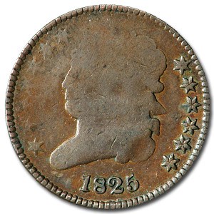 1825 Half Cent Fine