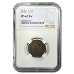 1825 Half Cent MS-65 NGC (Brown)