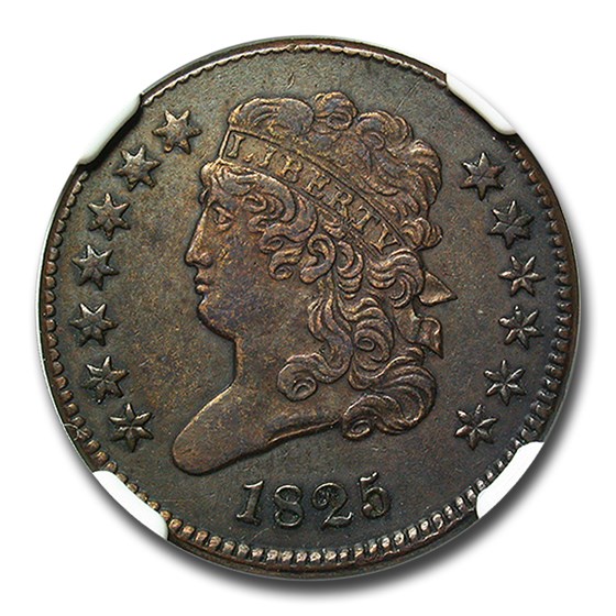 1825 Half Cent XF-45 NGC 1825 Half Cent XF-45 NGC