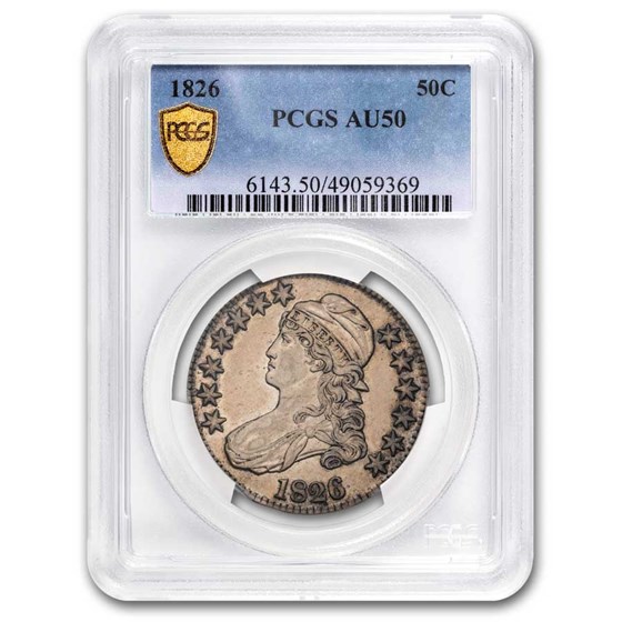 1826 Bust Half Dollar AU-50 PCGS 1826 Bust Half Dollar AU-50 PCGS