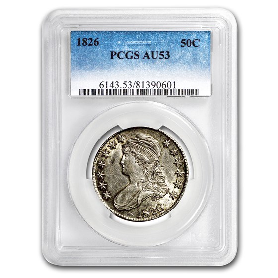 1826 Capped Bust Half Dollar AU-53 PCGS 1826 Capped Bust Half Dollar AU-53 PCGS