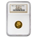 1826 Great Britain Gold Half Sovereign George IV PF-63 NGC