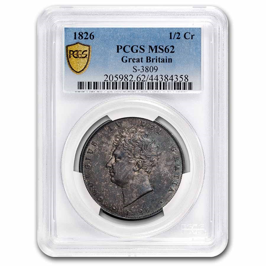 1826 Great Britain Silver Half Crown George IV MS-62 PCGS