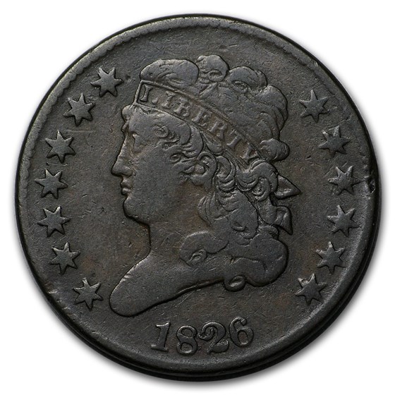 1826 Half Cent Fine