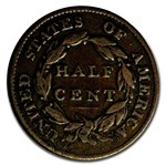 1826 Half Cent VG