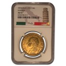 1826 Sardinia Gold 80 Lire Carlo Felice AU-53 NGC