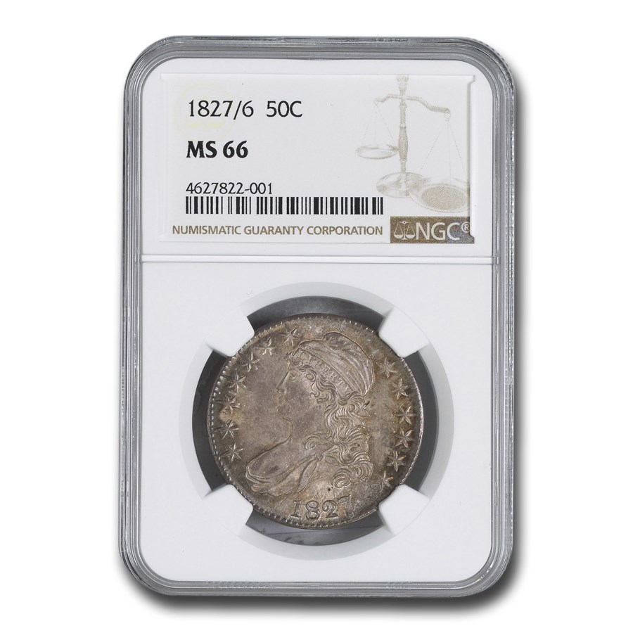 1827/6 Bust Half Dollar MS-66 NGC