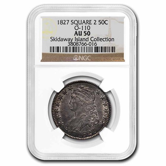 1827 Bust Half Dollar AU-50 NGC (Square Base 2) 1827 Bust Half Dollar AU-50 NGC (Square Base 2)