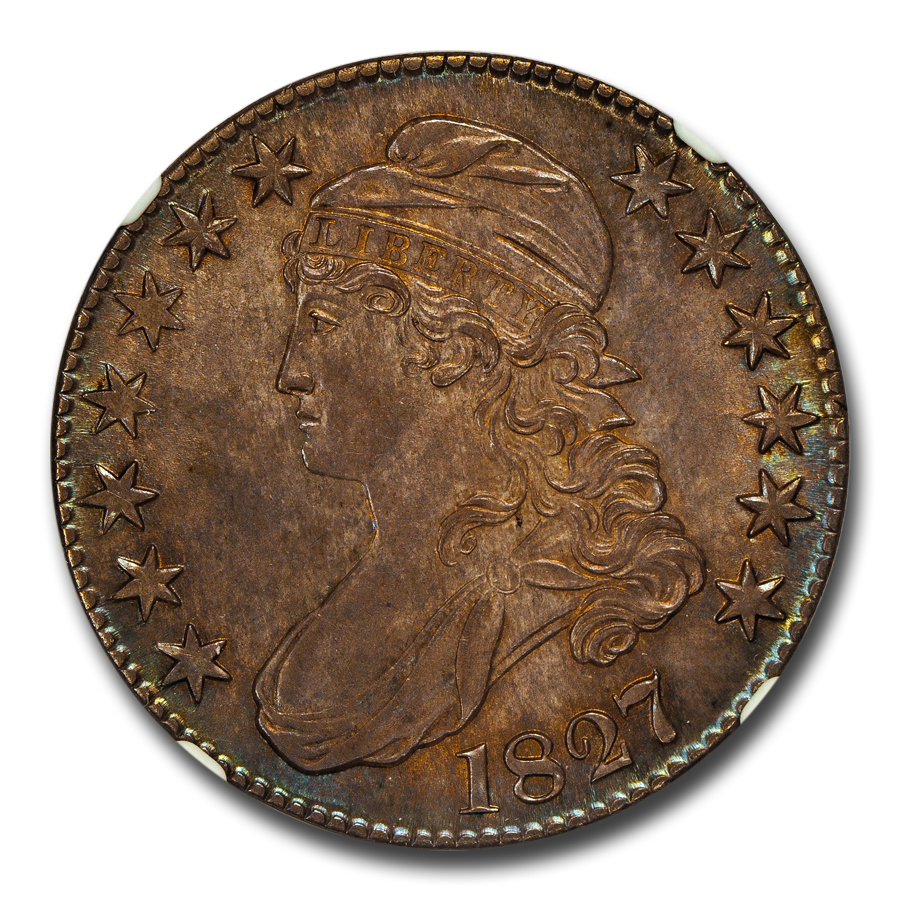 1827 (None) Phil Capped Bust Half Dollar Square Base 2 Value - APMEX