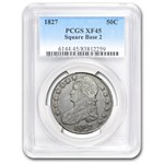 1827 Bust Half Dollar XF-45 PCGS (Square Base 2)