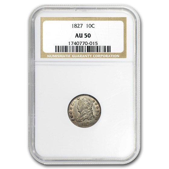 1827 Capped Bust Dime AU-50 NGC 1827 Capped Bust Dime AU-50 NGC