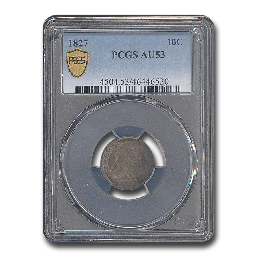 1827 Capped Bust Dime AU-53 PCGS